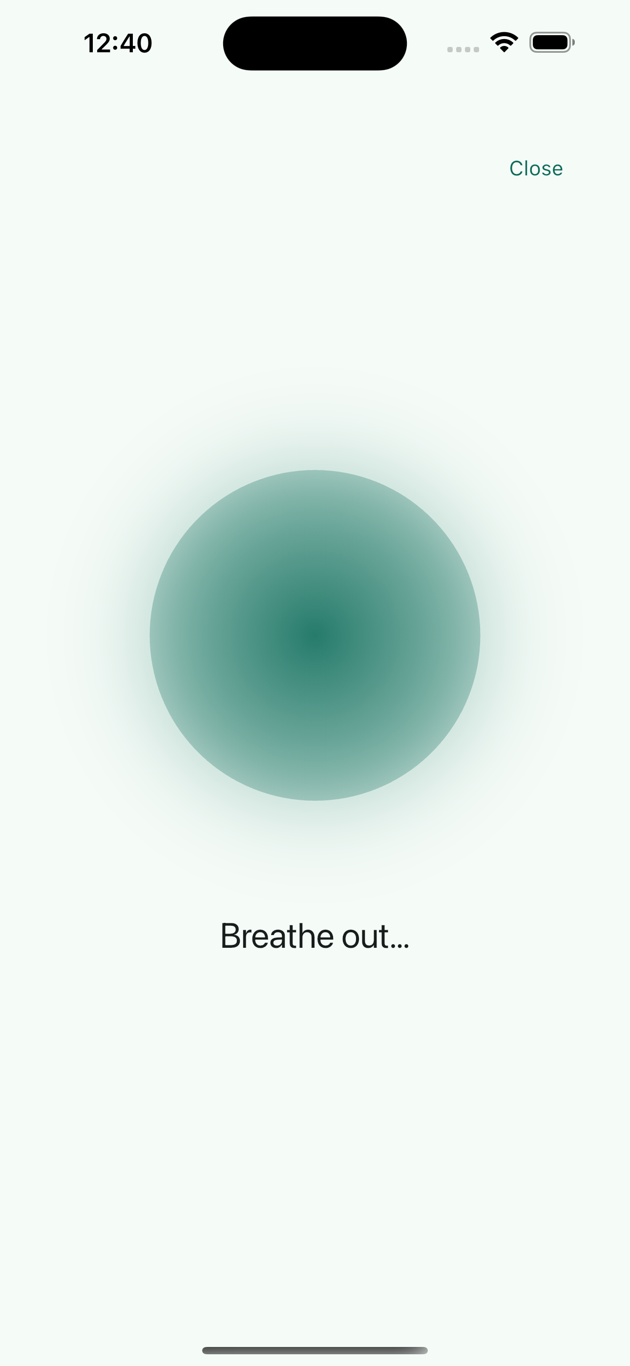 The breathing screen in Untangle